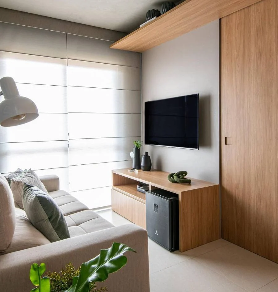 Cortina romana para dormitorios com privacidade, atendimento Arte da Casa em Nova Lima, Alphaville e Lagoa Santa.
