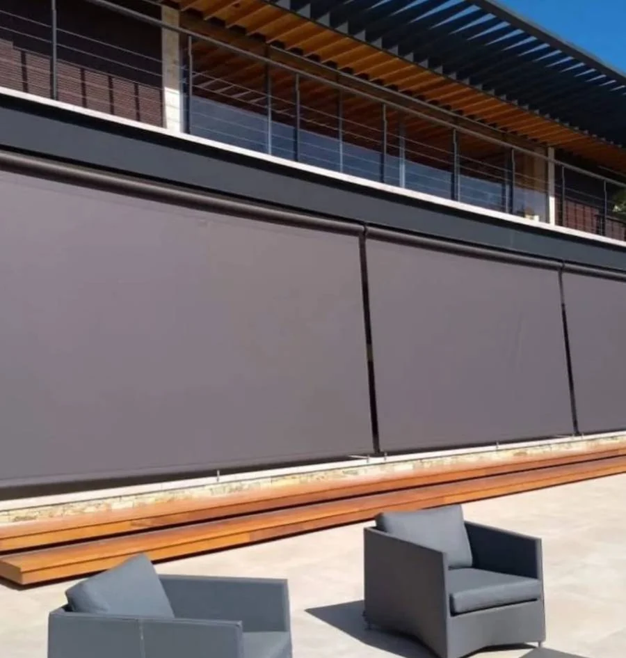 Toldo premium motorizado para area externa, atendimento Arte da Casa em Nova Lima, Alphaville e Belo Horizonte.