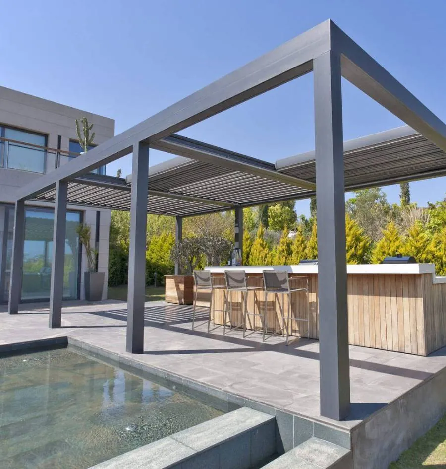 Pérgola retrátil sob medida para jardim e área externa em BH, Contagem e Sete Lagoas.