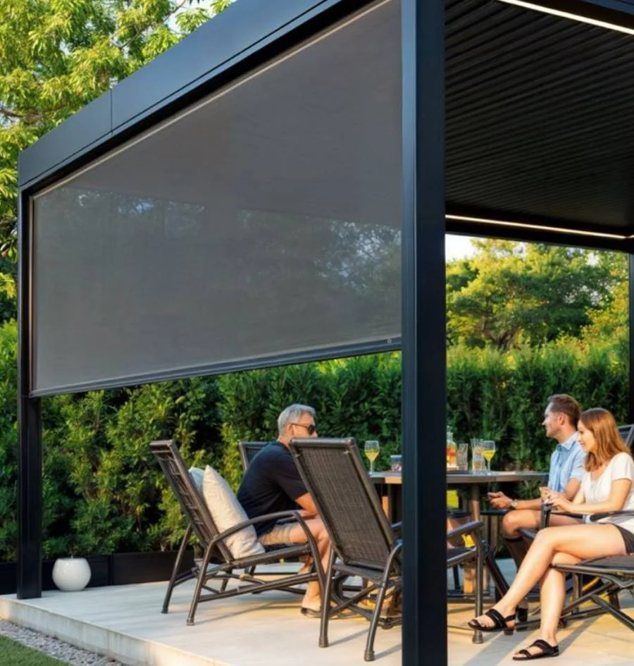 Pérgola automatizada com controle e sensores em BH